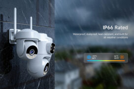 VSTARCAM smart ηλιακή κάμερα AG623FR, four-lens, 3MP, 4G, SD, PTZ, IP66 12
