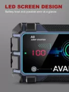 AVAPOW εκκινητής μπαταρίας αυτοκινήτου A9 Pro με φακό, 12V/2500A, 16000mAh 3