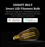 SONOFF Smart λάμπα LED Filament B02-F-ST64, Wi-Fi, 7W, E27, 1800K-5000K 12 SONOFF Smart λάμπα LED Filament B02-F-ST64, Wi-Fi, 7W, E27, 1800K-5000K 2