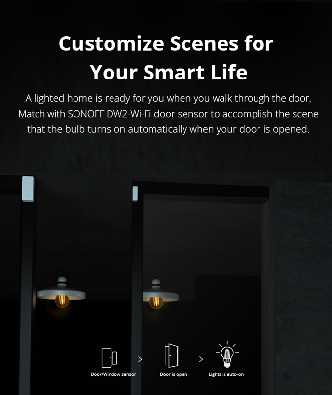 SONOFF Smart λάμπα LED Filament B02-F-ST64, Wi-Fi, 7W, E27, 1800K-5000K 11 SONOFF Smart λάμπα LED Filament B02-F-ST64, Wi-Fi, 7W, E27, 1800K-5000K - Image 9