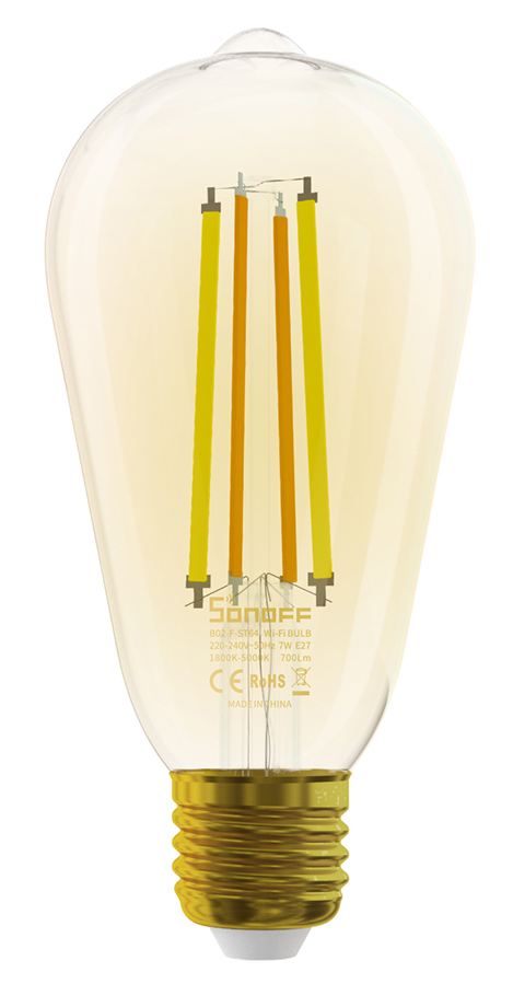 SONOFF Smart λάμπα LED Filament B02-F-ST64, Wi-Fi, 7W, E27, 1800K-5000K 3 SONOFF Smart λάμπα LED Filament B02-F-ST64, Wi-Fi, 7W, E27, 1800K-5000K