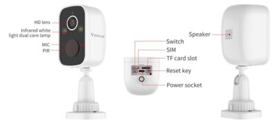 VSTARCAM smart ηλιακή κάμερα BG55, 3MP, 4G, SD, 5000mAh, IP66 3
