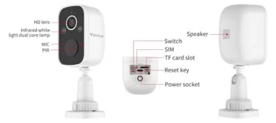 VSTARCAM smart ηλιακή κάμερα BG55, 3MP, 4G, SD, 5000mAh, IP66 3