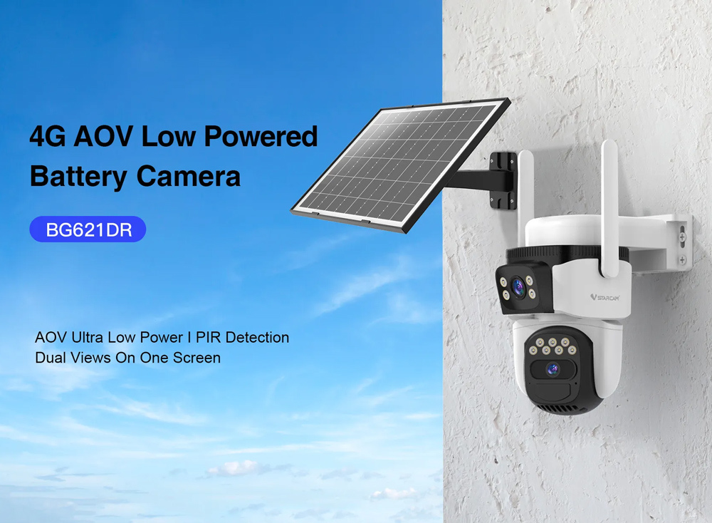 VSTARCAM smart ηλιακή κάμερα BG621DR, dual lens, 3MP, 4G, SD, PTZ, IP66 4 VSTARCAM smart ηλιακή κάμερα BG621DR, dual lens, 3MP, 4G, SD, PTZ, IP66 - Image 2
