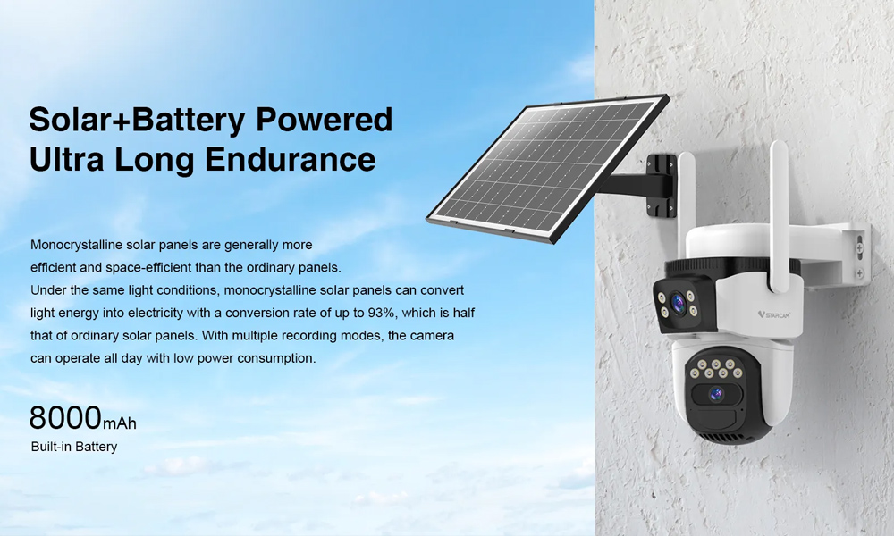 VSTARCAM smart ηλιακή κάμερα BG621DR, dual lens, 3MP, 4G, SD, PTZ, IP66 10 VSTARCAM smart ηλιακή κάμερα BG621DR, dual lens, 3MP, 4G, SD, PTZ, IP66 - Image 8