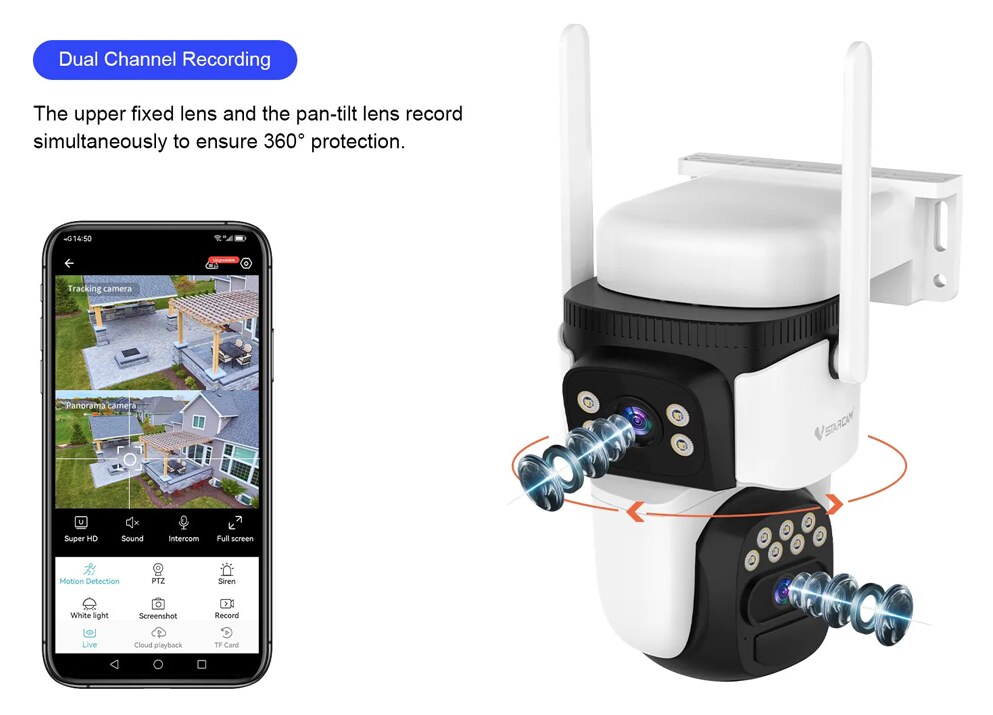 VSTARCAM smart ηλιακή κάμερα BG621DR, dual lens, 3MP, 4G, SD, PTZ, IP66 12 VSTARCAM smart ηλιακή κάμερα BG621DR, dual lens, 3MP, 4G, SD, PTZ, IP66 - Image 10