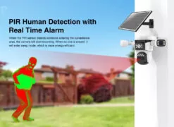 VSTARCAM smart ηλιακή κάμερα BG621SR, triple lens, 2MP, 4G, SD, PTZ, IP66 4