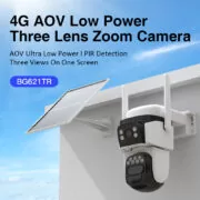 VSTARCAM smart ηλιακή κάμερα BG621TR, triple lens, 3MP, 4G, SD, PTZ, IP66 2