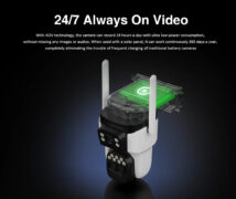 VSTARCAM smart ηλιακή κάμερα BG621TR, triple lens, 3MP, 4G, SD, PTZ, IP66 6