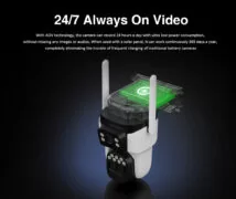 VSTARCAM smart ηλιακή κάμερα BG621TR, triple lens, 3MP, 4G, SD, PTZ, IP66 6