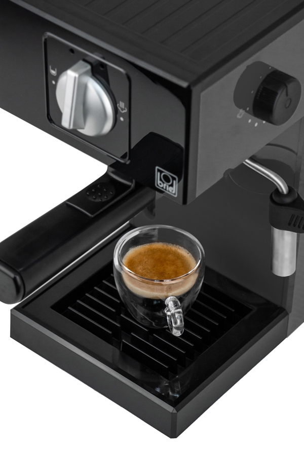 BRIEL μηχανή espresso A1, 1000W, 20 bar, μαύρη 4 BRIEL μηχανή espresso A1, 1000W, 20 bar, μαύρη - Image 2