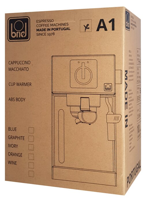 BRIEL μηχανή espresso A1, 1000W, 20 bar, μαύρη 6 BRIEL μηχανή espresso A1, 1000W, 20 bar, μαύρη - Image 4