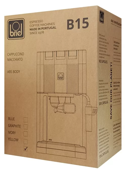 BRIEL μηχανή espresso B15, 20 bar, μπεζ 6 BRIEL μηχανή espresso B15, 20 bar, μπεζ - Image 4