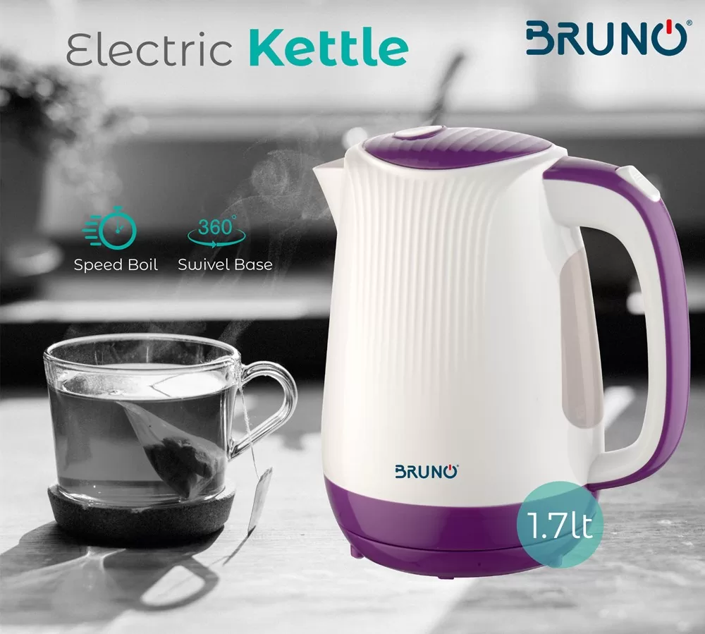 BRUNO ηλεκτρικός βραστήρας BRN-0001, 2200w, 1.7lt, βάση 360°, LED 4 BRUNO ηλεκτρικός βραστήρας BRN-0001, 2200w, 1.7lt, βάση 360°, LED - Image 2
