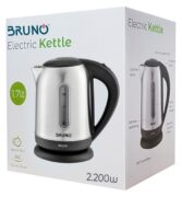 BRUNO ηλεκτρικός βραστήρας BRN-0029, 2200W, 1.7lt, βάση 360° 3