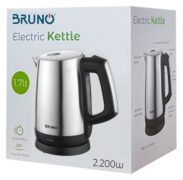 BRUNO ηλεκτρικός βραστήρας BRN-0030, 2200W, 1.7lt, βάση 360° 3
