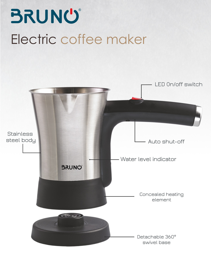 BRUNO ηλεκτρικό μπρίκι BRN-0042, 800W, 300ml, STRIX technology 5 BRUNO ηλεκτρικό μπρίκι BRN-0042, 800W, 300ml, STRIX technology - Image 3