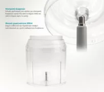 BRUNO πολυκόπτης BRN-0082, 2 ταχύτητες, 400W, 500ml, 4 λεπίδες, λευκός 6