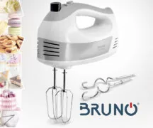 BRUNO μίξερ χειρός BRN-0110, 500W, 5 ταχύτητες & turbo, λευκό 14 BRUNO μίξερ χειρός BRN-0110, 500W, 5 ταχύτητες & turbo, λευκό 6