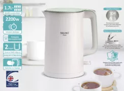 BRUNO βραστήρας BRN-0140 με διπλό τοίχωμα, 1.7L, Strix, 2200W, λευκός 2