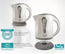 BRUNO βραστήρας νερού BRN-0141, 1L, 1100W, λευκό-γκρι 5