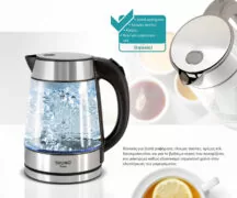 BRUNO βραστήρας νερού BRN-0143, 1.7L, 2200W, γυάλινος-Inox 3