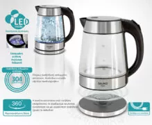 BRUNO βραστήρας νερού BRN-0143, 1.7L, 2200W, γυάλινος-Inox 5