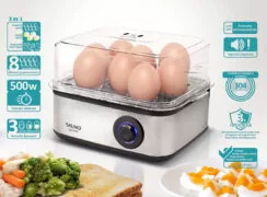 BRUNO βραστήρας αυγών 8 θέσεων BRN-0156, 500W, ανοξείδωτος 2