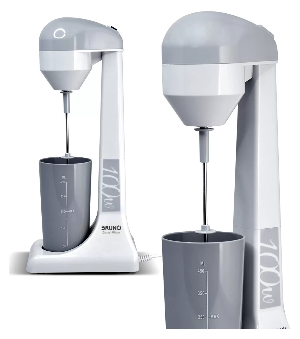 BRUNO φραπεδιέρα επιτραπέζια BRN-0182 100W με δοχείο 450ml, λευκή-γκρι 3 BRUNO φραπεδιέρα επιτραπέζια BRN-0182 100W με δοχείο 450ml, λευκή-γκρι