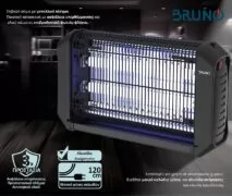 BRUNO ηλεκτρική εντομοπαγίδα BRN-0186 με UV λυχνία, 20W, μαύρη 3