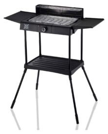BRUNO επιδαπέδια ηλεκτρική ψησταριά BRN-0190, 2400W, με βάση & ρυθμιζόμενο θερμοστάτη, μαύρη
