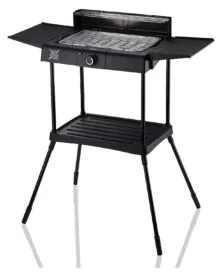 BRUNO επιδαπέδια ηλεκτρική ψησταριά BRN-0190, 2400W, με βάση & ρυθμιζόμενο θερμοστάτη, μαύρη