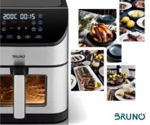 BRUNO φριτέζα αέρος BRN-0194, 8lt, 1800W, inox/μαύρη 6