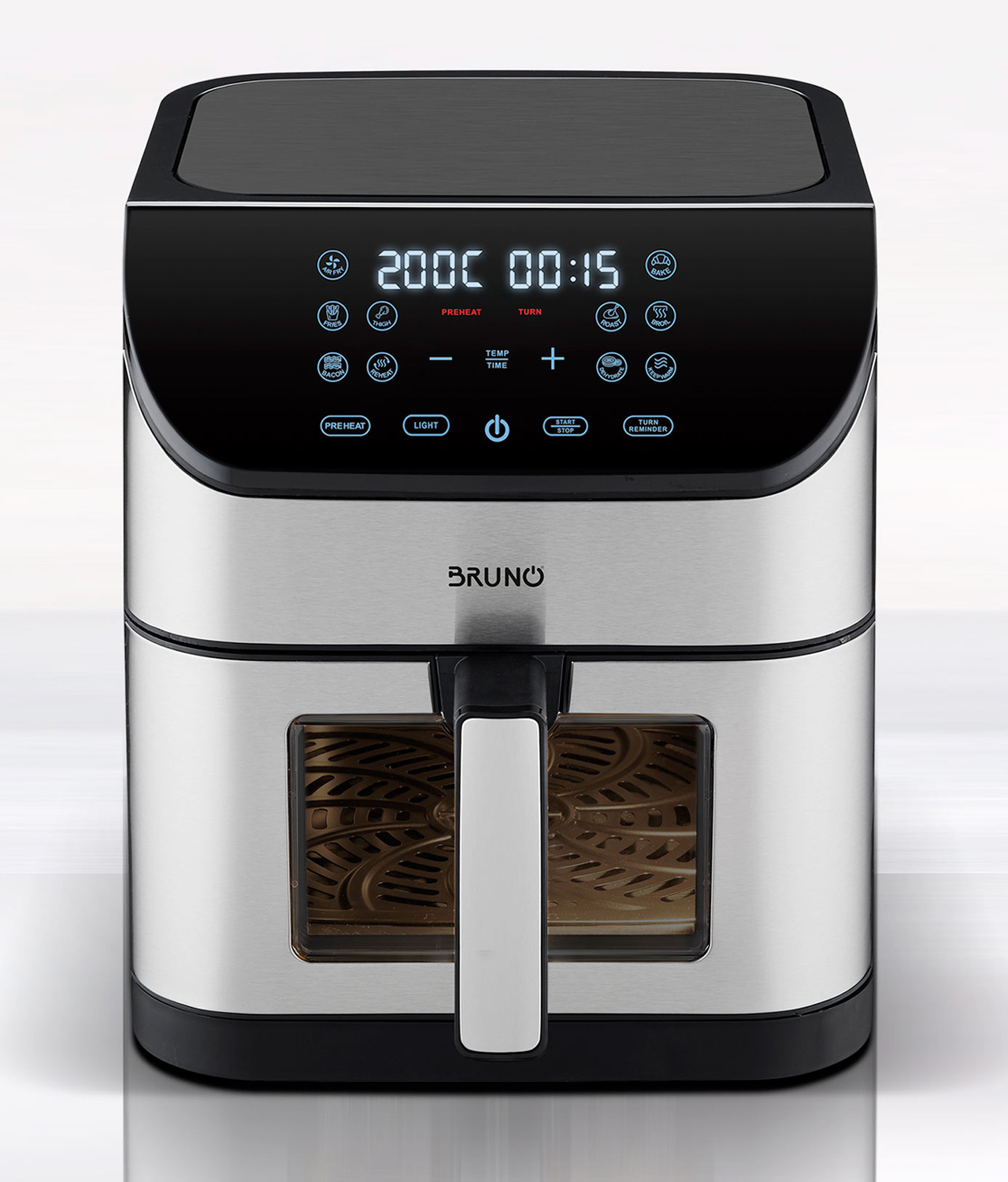 BRUNO φριτέζα αέρος BRN-0194, 8lt, 1800W, inox/μαύρη 3 BRUNO φριτέζα αέρος BRN-0194, 8lt, 1800W, inox/μαύρη