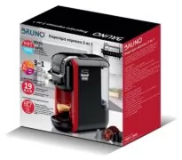 BRUNO καφετιέρα espresso 3 σε 1 BRN-0214, Hot & Cold, 1450W, 19 bar, μαύρη 9