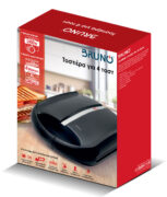 BRUNO ψηστιέρα-τοστιέρα BRN-0216 για 4 τοστ, 1400W, μαύρη mat/inox 6