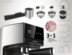 BRUNO αυτόματη μηχανή espresso & cappuccino Barista BRN-0224, 3 σε 1, Hot & Cold, 950W, 19 bar, ψηφιακή 5