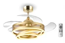 BRUNO ανεμιστήρας οροφής με LED φως BRN-0225, AC 122W, 42", Φ107x58εκ., χρυσός