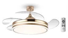 BRUNO ανεμιστήρας οροφής με LED φως BRN-0226, AC 82W, 42", Φ107x47εκ, χρυσός