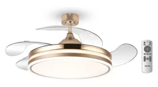BRUNO ανεμιστήρας οροφής με LED φως BRN-0226, AC 82W, 42", Φ107x47εκ, χρυσός 1