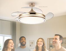 BRUNO ανεμιστήρας οροφής με LED φως BRN-0226, AC 82W, 42", Φ107x47εκ, χρυσός 6
