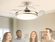 BRUNO ανεμιστήρας οροφής με LED φως BRN-0226, AC 82W, 42", Φ107x47εκ, χρυσός 6