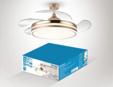 BRUNO ανεμιστήρας οροφής με LED φως BRN-0226, AC 82W, 42", Φ107x47εκ, χρυσός 7