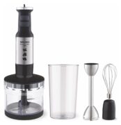 BRUNO ραβδομπλέντερ BRN-0250, 1700W Σετ 3 σε 1, ρυθμιζόμενη ταχύτητα, 4 λεπίδες, inox-μαύρο