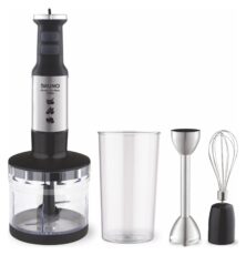 BRUNO ραβδομπλέντερ BRN-0250, 1700W Σετ 3 σε 1, ρυθμιζόμενη ταχύτητα, 4 λεπίδες, inox-μαύρο