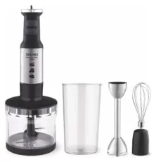 BRUNO ραβδομπλέντερ BRN-0250, 1700W Σετ 3 σε 1, ρυθμιζόμενη ταχύτητα, 4 λεπίδες, inox-μαύρο