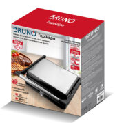 BRUNO γκριλιέρα BRN-0251, 2000W, με ρυθμιζόμενο θερμοστάτη, inox-μαύρη 6