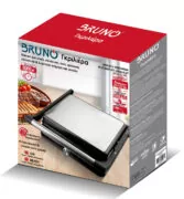 BRUNO γκριλιέρα BRN-0251, 2000W, με ρυθμιζόμενο θερμοστάτη, inox-μαύρη 6