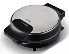 BRUNO βαφλιέρα BRN-0253, 1000W, στρόγγυλη 19εκ, βαθιά, inox-μαύρη
