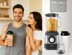 BRUNO μπλέντερ 3 σε 1 προηγμένων λειτουργιών BRN-0254, 1500W, 1.8L γυάλινη κανάτα, 6 λεπίδες, inox-μαύρο 7